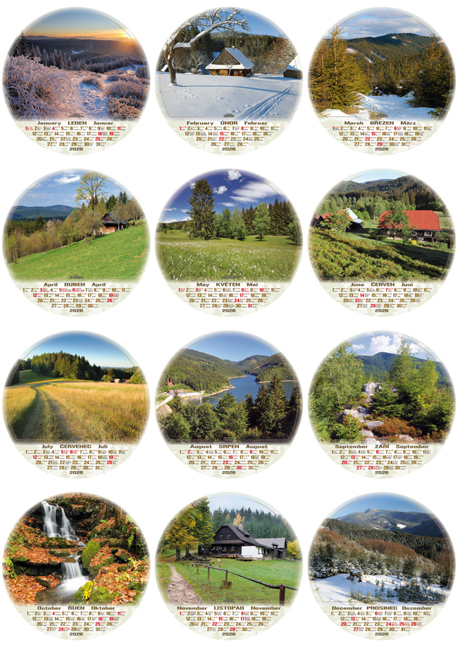 Ukázky všech měsíců